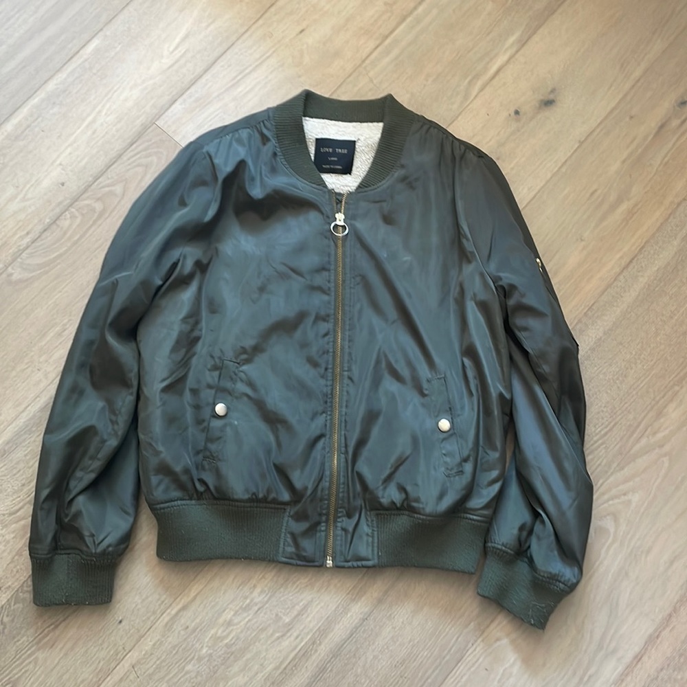 Green bomber jacket